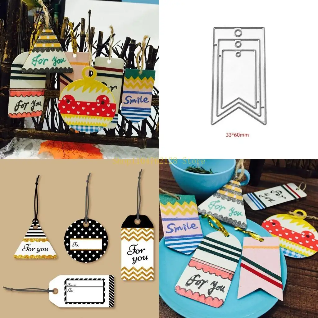 Hanging Tag Metal Cutting Dies Stencil DIY Scrapbooking Album Stamp Paper Card E best sale