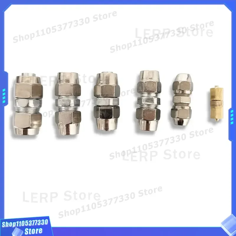 Copper Nickel Plated Pneumatic Connector Quick Screw Type for PU Hose 4 6 8 10 12mm Direct Pressure Relief Fitting Air Pipe