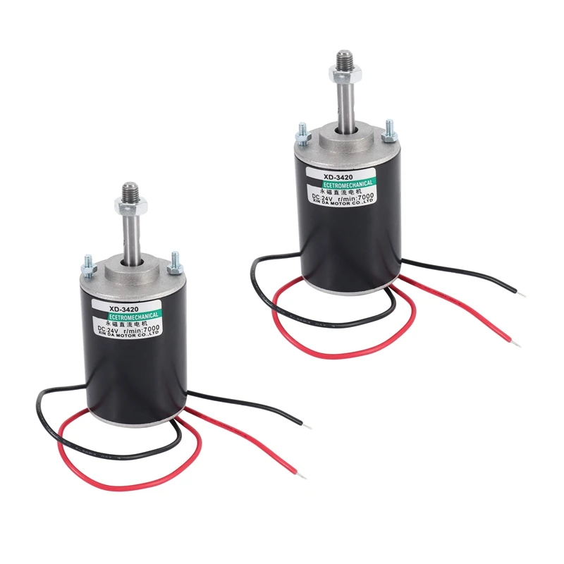 2X Xd-3420 30W High Speed Cw/Ccw Permanent Magnet Dc Motor For Diy Generator(Dc 12V 3000Rpm)