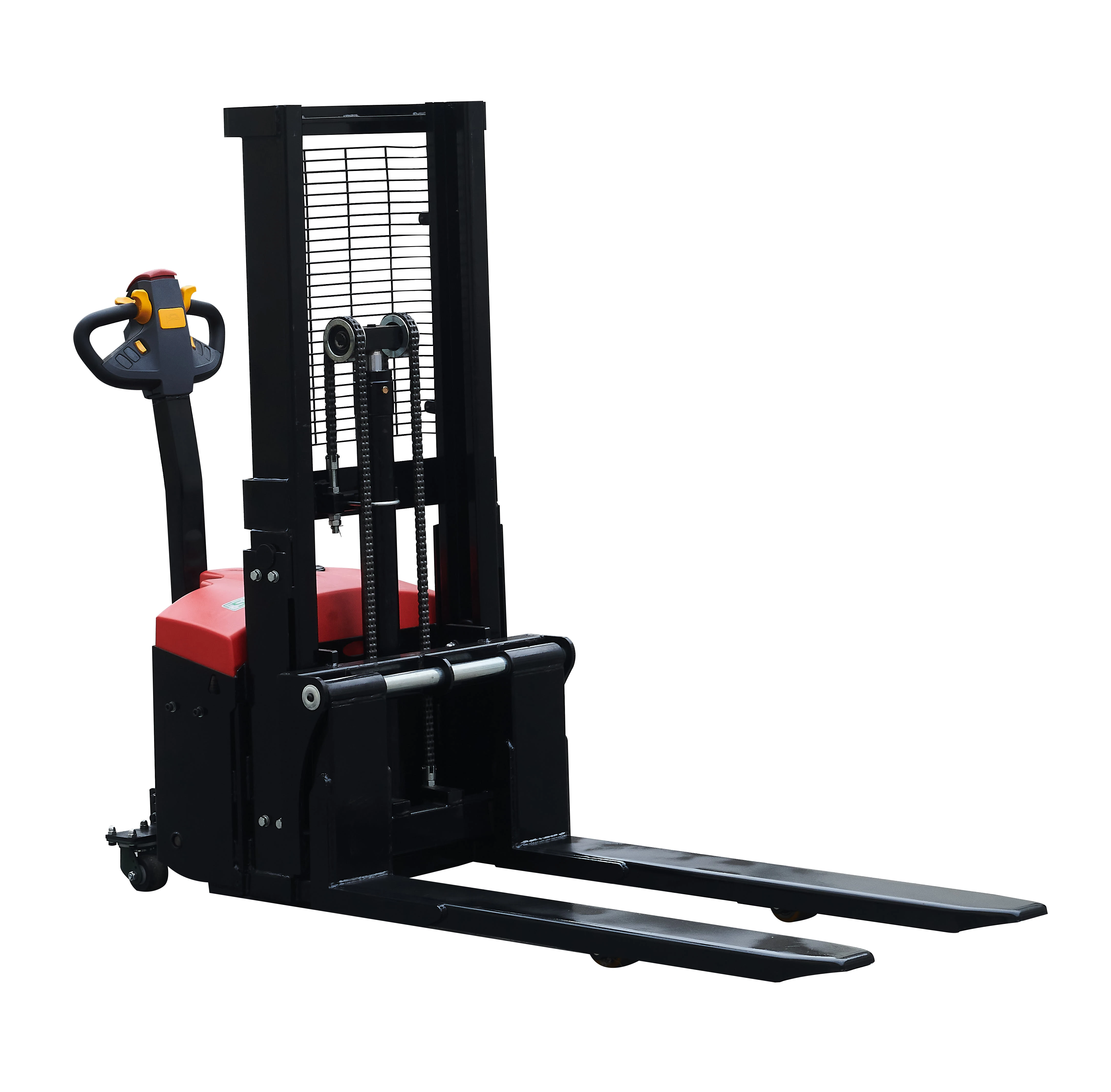 Walk Behind Stacking Device Pallet Stacker 2Ton 4.5m Full Electric Stacker Hydraulic Mast Indoor Factory Handling