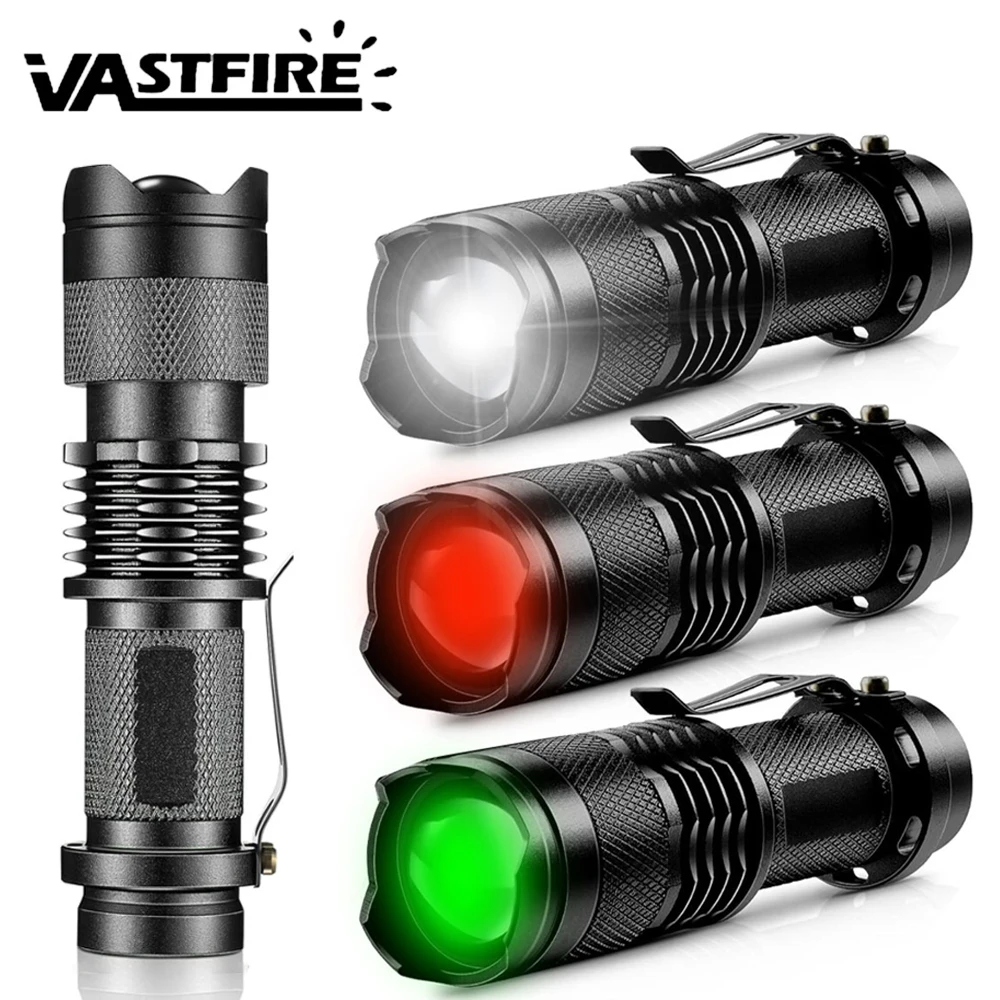 Portable Mini Q5 LED Flashlight Tactical Lamp Torch Adjustable Focus Zoomable Flashlight for Gift Hiking Camping