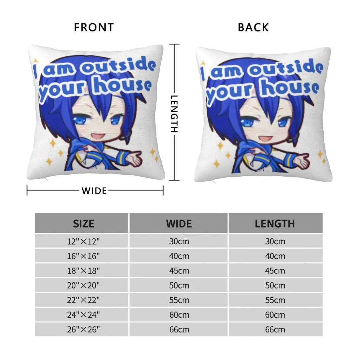 Kaito Vocaloid Outside Project Sekai Square Pillowcase Polyester Linen Velvet Creative Decor Pillow Case Home Cushion Case 45x45