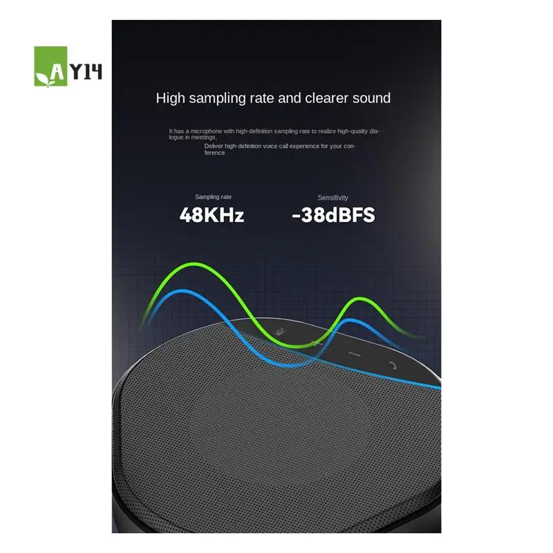 

AY14 -Plastic Conference Microphone Speaker 360° Omnidirectional Voice Pickup PC Computer Microphone,Noise Reduction Home Office