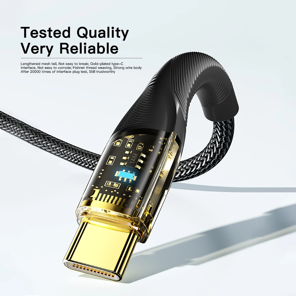 Essager 100W USB Type C To USB C Cable PD Fast Charging Charger Wire Cord For Macbook Samsung Huawei Xiaomi POCO 5A Type-C Cable