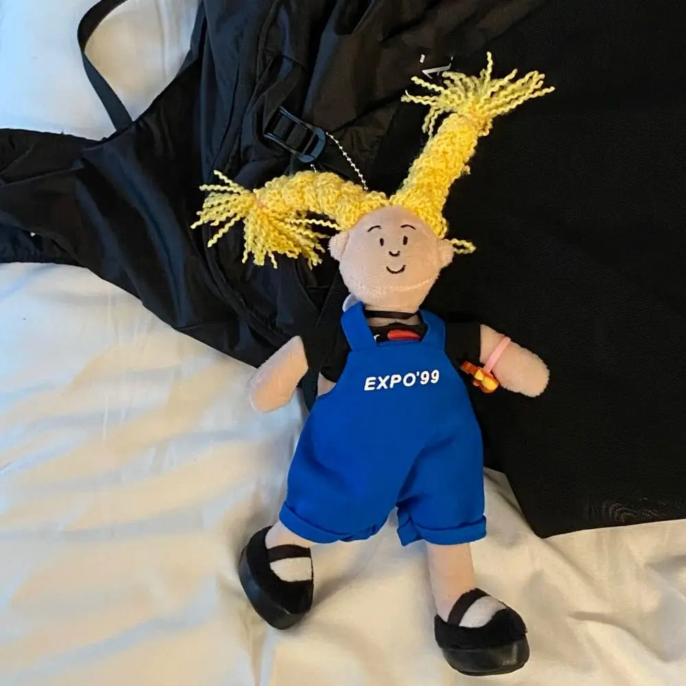 PP القطن الأصفر فروي فتاة قلادة رقيق جمع الأزرق وزرة فتاة حقيبة قلادة بروش الكرتون القبيح المفاتيح #5