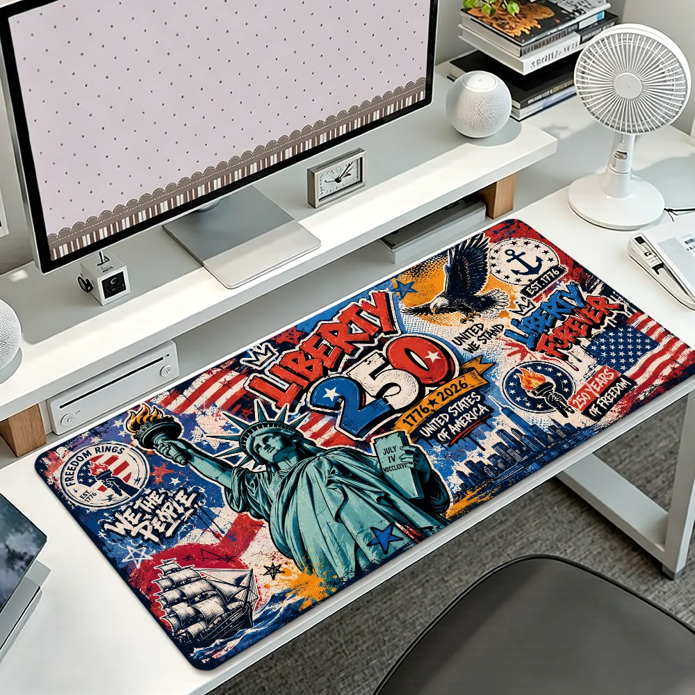 250th United States Independence Day Mouse Pad Non-slip Thickened MousePad Student Cushion Large Writing Gaming Lockedge Office