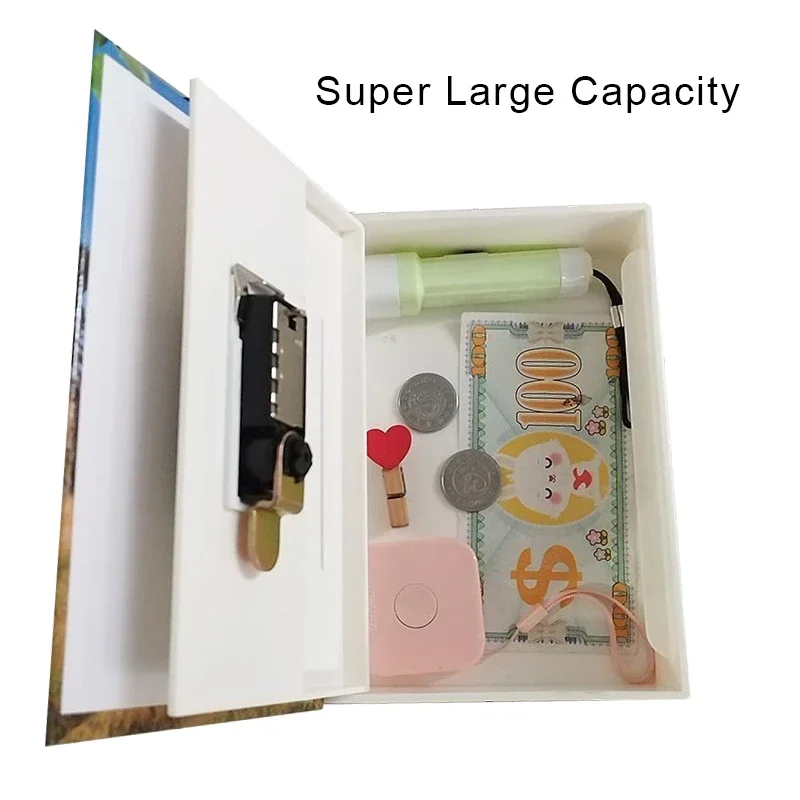 Password Hidden Book Safe Box, Password Deposit Box, Savings Tank, Desktop Decoration Storage Box, Secret Locker Toy