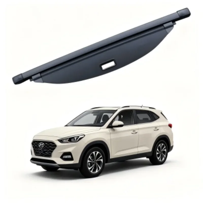 Cargo Cover Trunk Privacy Shade Rear Security Partition Anti-Theft Shield Organizer for Hyundai ix35 2018-2022