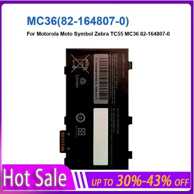 

Промышленный портативный терминал, аккумулятор 2940 мАч для Motorola Moto Symbol Zebra TC55 MC36 82-164807-0 MC36 (82-164807-0) аккумуляторы