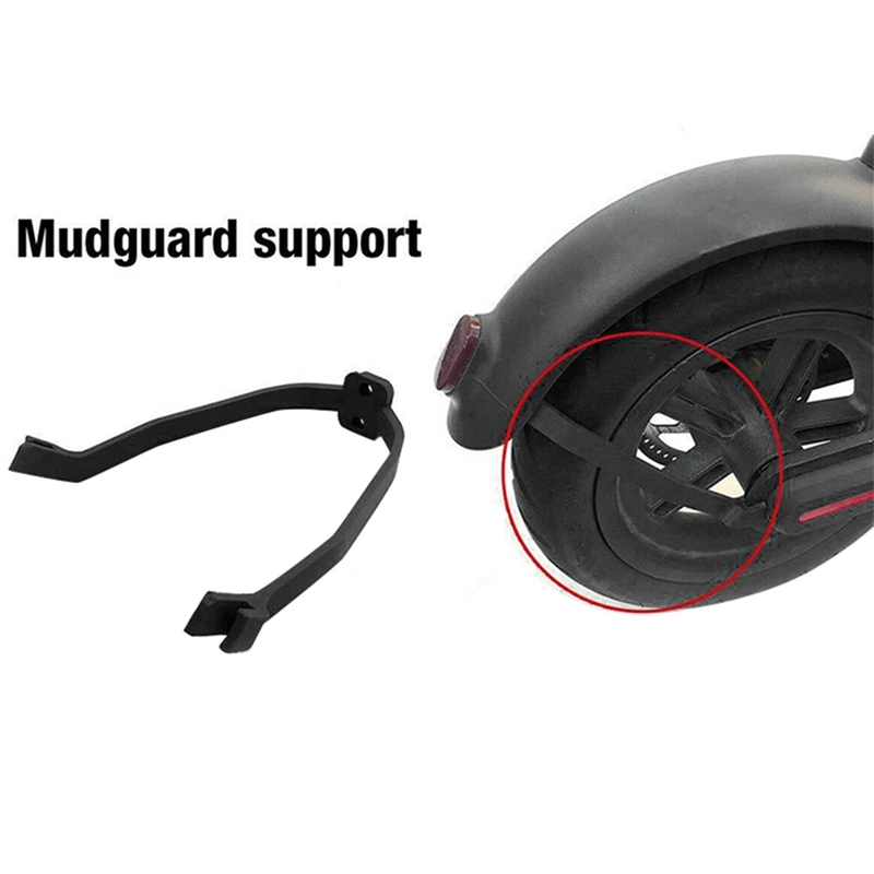 2 Pcs Scooter Accessories: 1 Pcs Aluminum Bags Double Hook & 1 Pcs Rear Mudguard Bracket Rigid Support With Screws