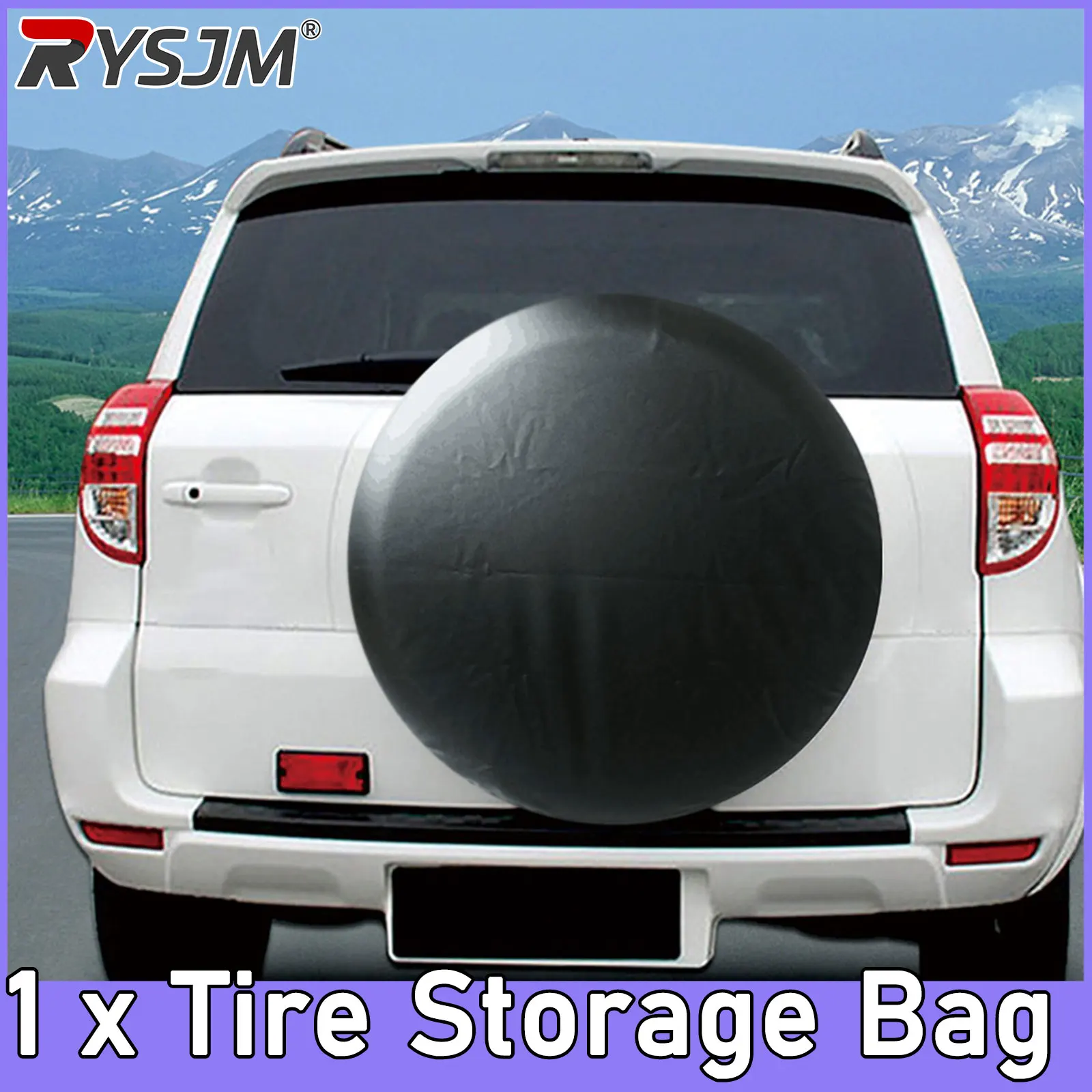 

1Pcs Pure Black Spare Tire Tyre Wheel Valve Cover Fit for Suzuki 14" 15" 16" 17" Inch for Car SUV Tire Cover Wheels PVC PU