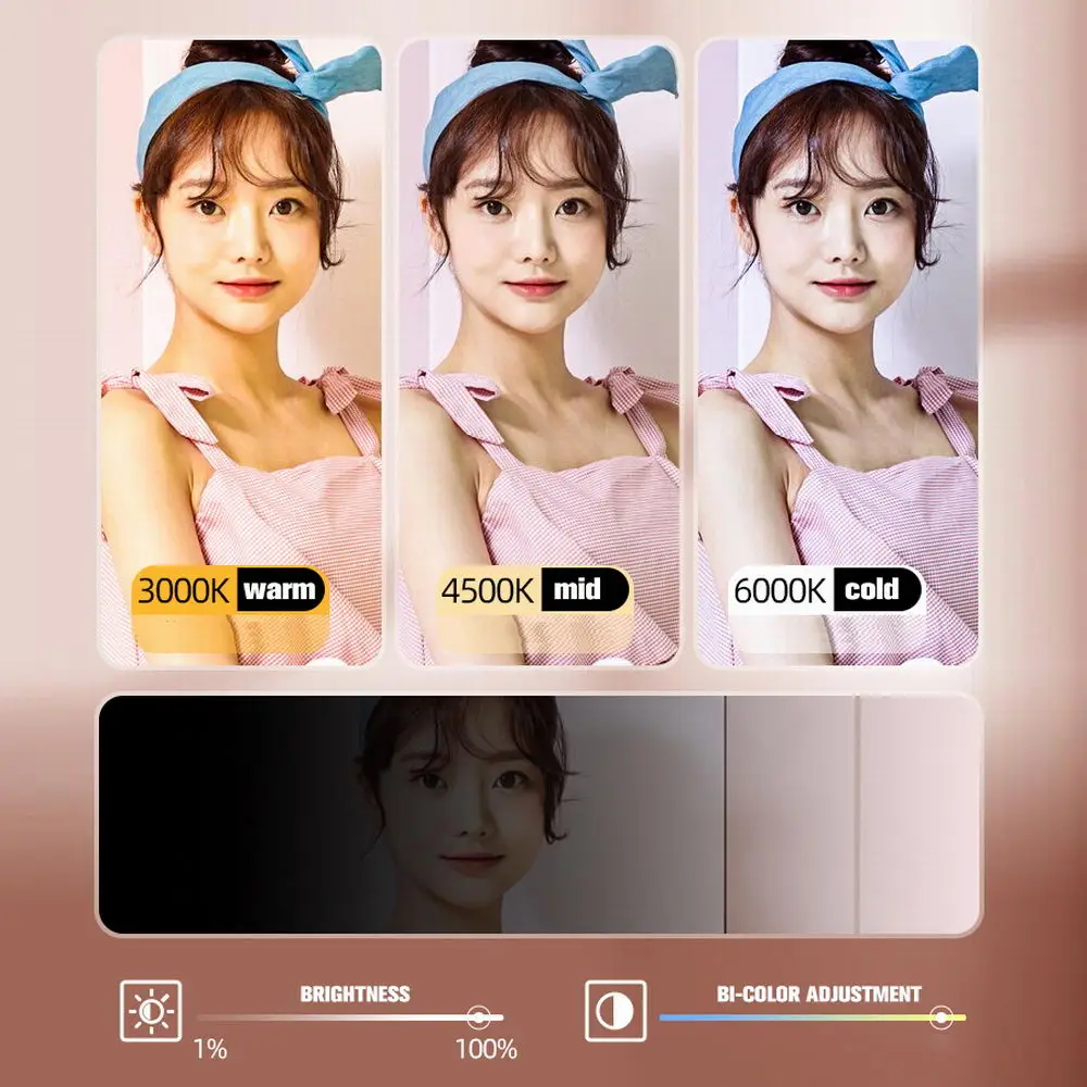 Lámpara de luz de relleno para videoconferencia, luz de Selfie con Clip para teléfono, maquillaje, Zoom en vivo, espada ancha para iPad, MacBook, tableta, ordenador