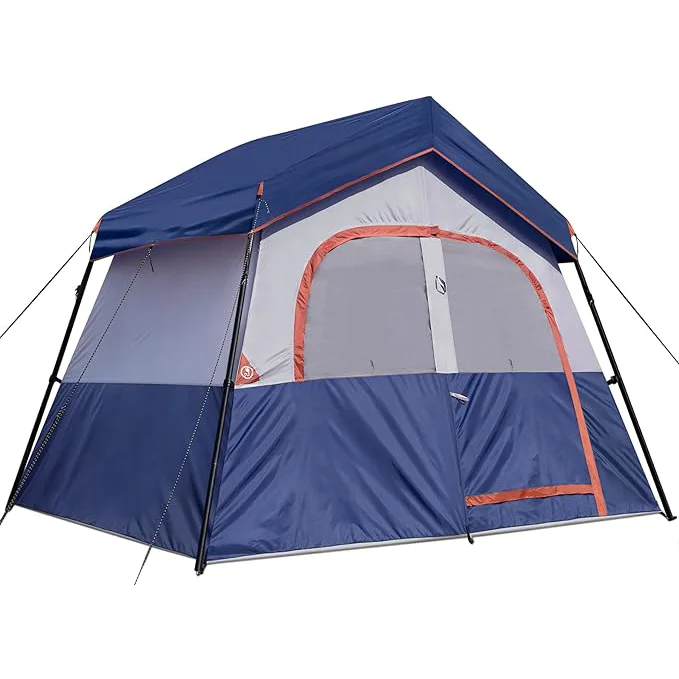 

Portable 6-Person Camping Tent Simple Family Design with Waterproof Windproof Fabric Outdoor Hiking Backpacking Cabin Adventures