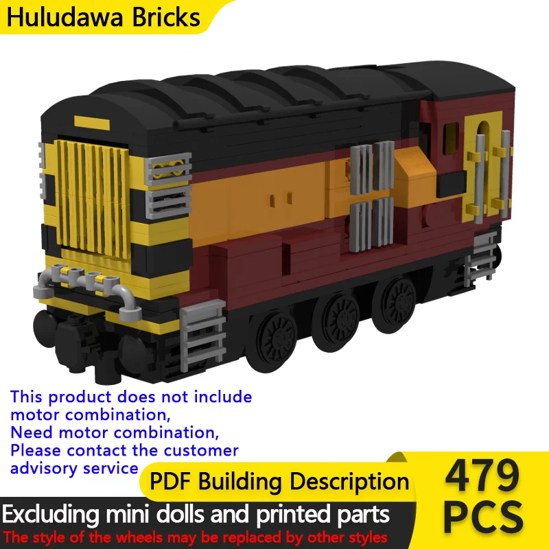 Stadtauto-Modell MOC Bausteine Klasse 08 Diesel-Rangierlok Modulare Technologie Kinder-Urlaubsgeschenke Zusammenbaubares Spielzeug