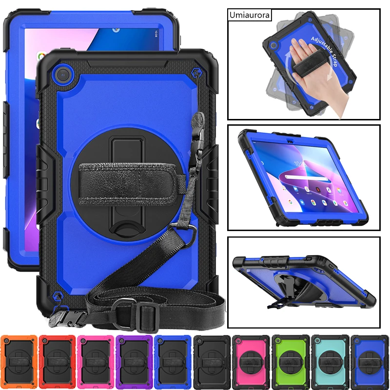 

For Samsung Tab S6 Lite 10.4" A7 A8 A9+ A11+ Plus 11 inch SM-X230 X210 Shockproof Protector Tablet Case Stand Strap Rugged Funda