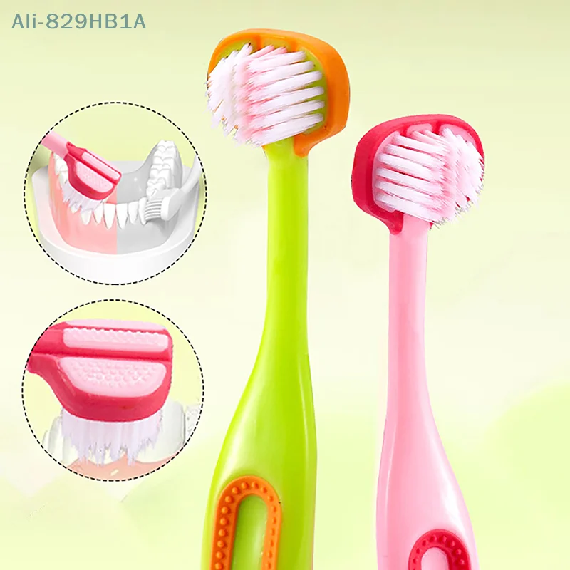 3D Stereo Three-sided Toothbrush Ultra Fine Soft Hair Children Toothbrushes 360° Fully Wrapped Oral Care Cleaning Toothbrushes