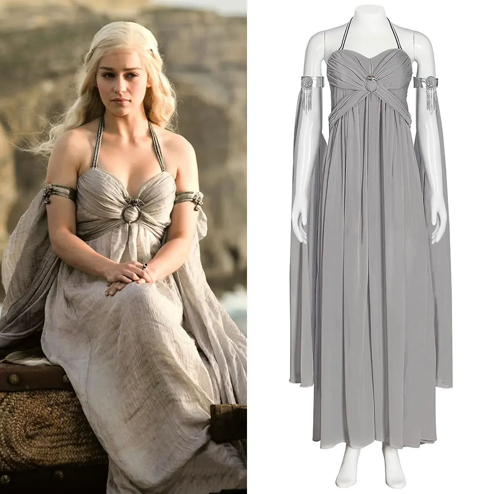 

Костюм для косплея Дейенерис, платье Дейенерис, наряды Дейенерис Таргарин, сексуальное платье «Мать драконов» для Хэллоуина и карнавала