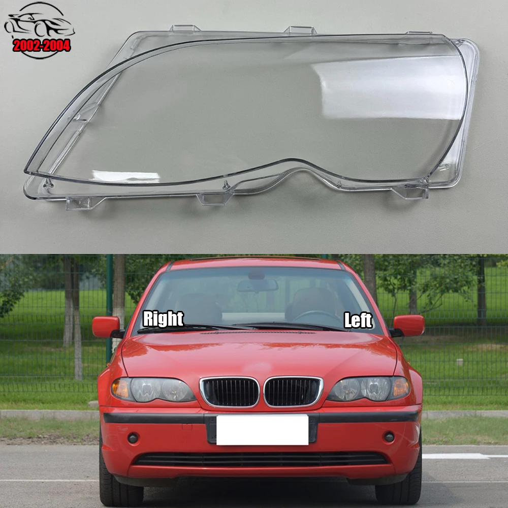 

For BMW 3 Series E46 316i 318i 320i 325i 328i 330i 2002-2004 Lampshade Headlamp Cover Lamp Shell Mask Headlight Shade Plexiglass