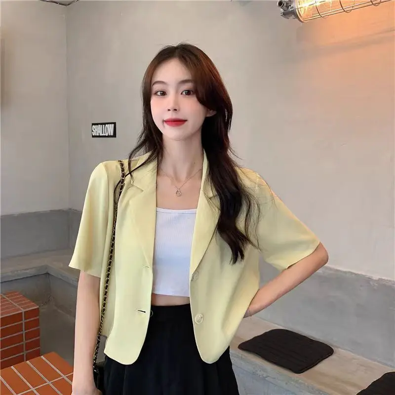 

Commute Blazervercoat Female Women'S Coats Waist-Cinching Double-Buttoned Bubble Fastening Varsity Half Thickened Patch Tassel