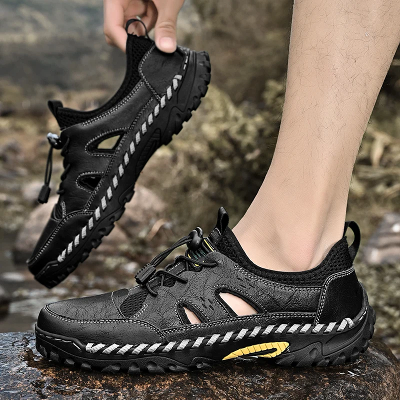 รองเท้าหนังหุ้มส้นต่ำสำหรับผู้ชาย รองเท้าลำลองทรงปลาหมึกยักษ์สำหรับผู้ชาย รุ่นเกาหลี น้ำหนักเบา ระบายอากาศได้ดี สวมใส่สบาย รองเท้าผู้ชาย