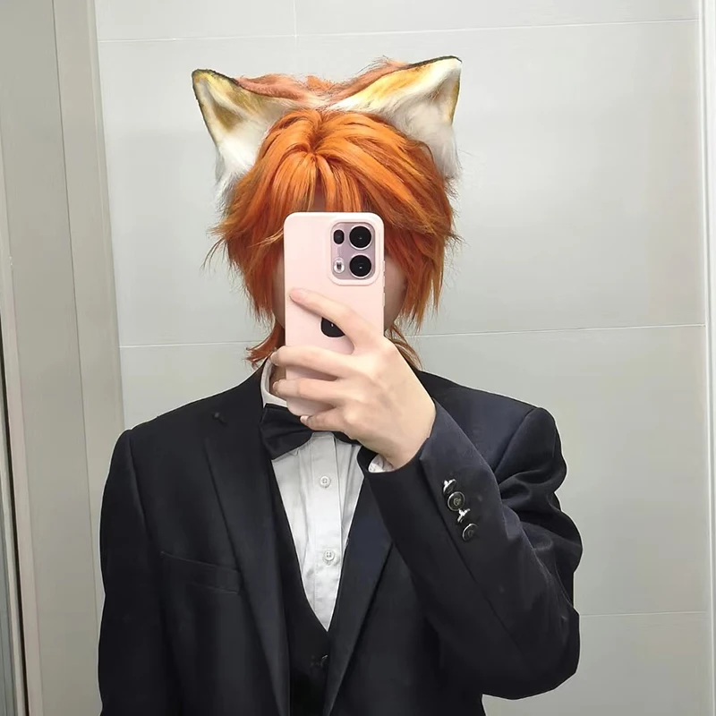 Anime Nick Wilde Cartoon Animation Movie Cosplay Ear Headband Set Gift Brown Creative Cos Simulation Fox Tail Prop Accessories 3