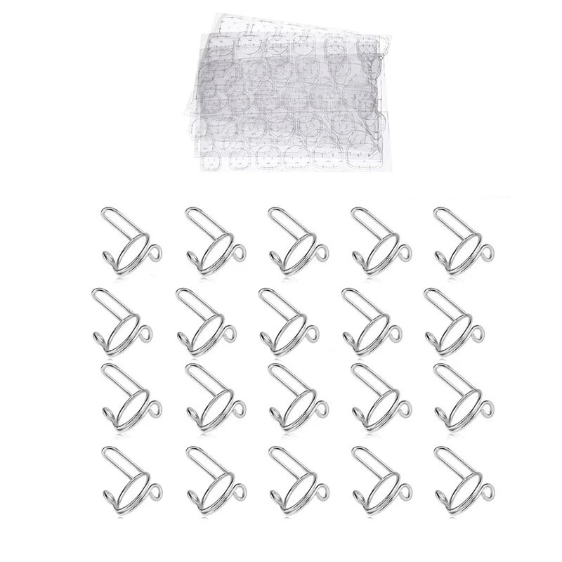 Reusable Detachable Women Gift Ring Set, 20PCS Adjustable Nail Rings With Adhesive Nail Tabs Silver