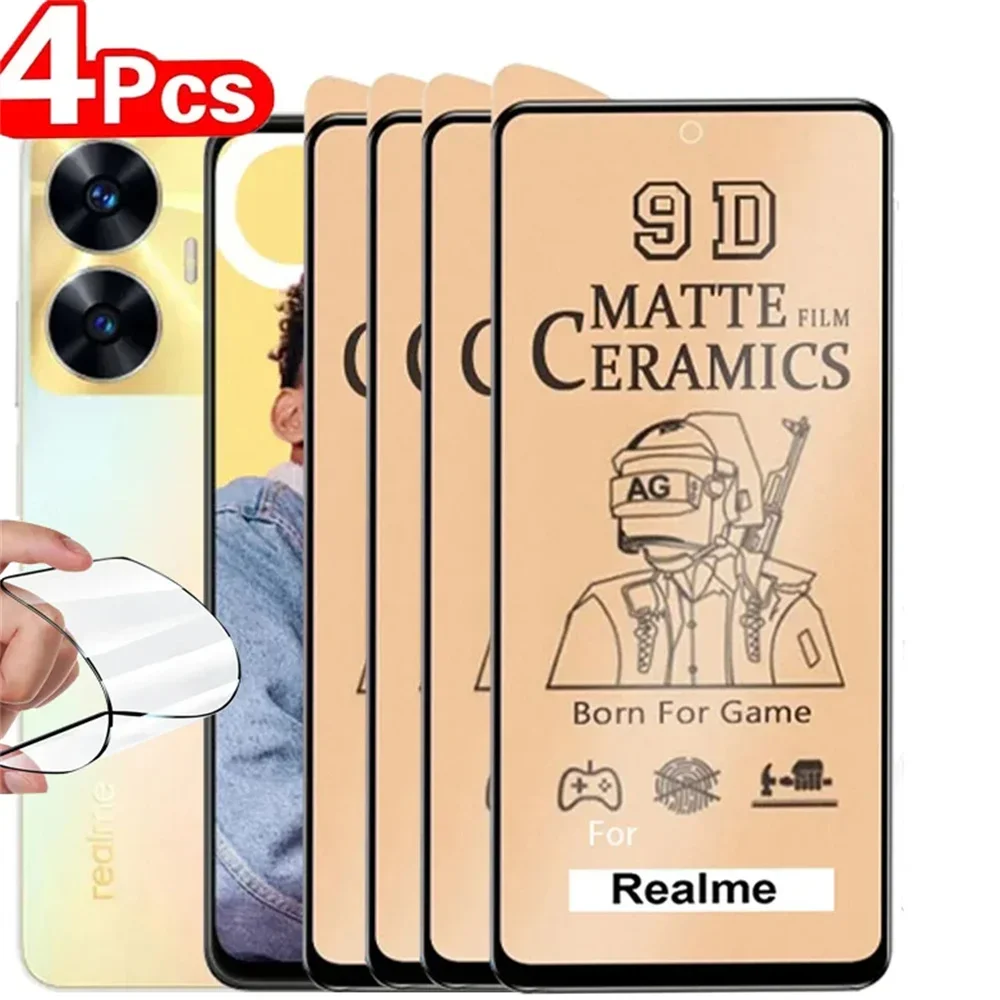 4PCS Pellicola Ceramica Morbida Opaca Per Realme C55 C53 GT 2 5G 10 9 8 Pro Plus 9i 8i GT NEO 3 2 3T Master Edition Pellicola Della Protezione Dello Schermo