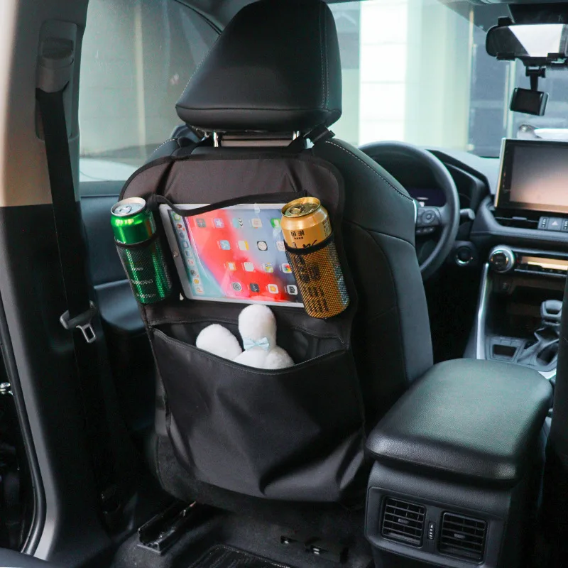 Car Seat Back Organizer Car Seat IPAD Bag Oxford Cloth with Anti-kicking Function