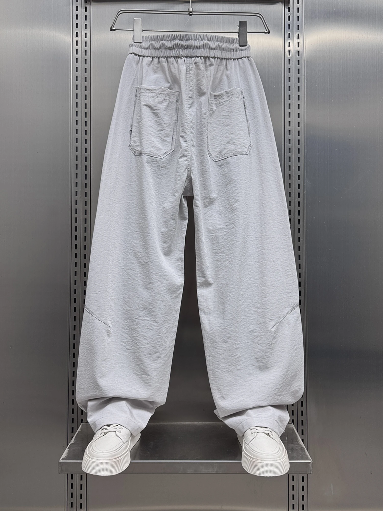 2025 Summer New Cotton and Linen Drape Straight Casual Pants Men's Fashion Trend Ins Handsome Youth Versatile Trousers