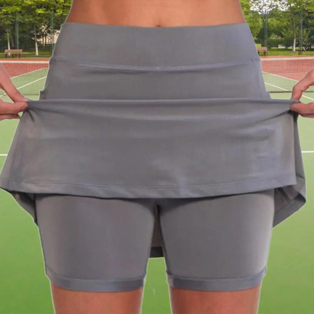 Populaire Korte Rok Slanke Dames Shorts A-Line Dubbele Lagen Workout Shorts