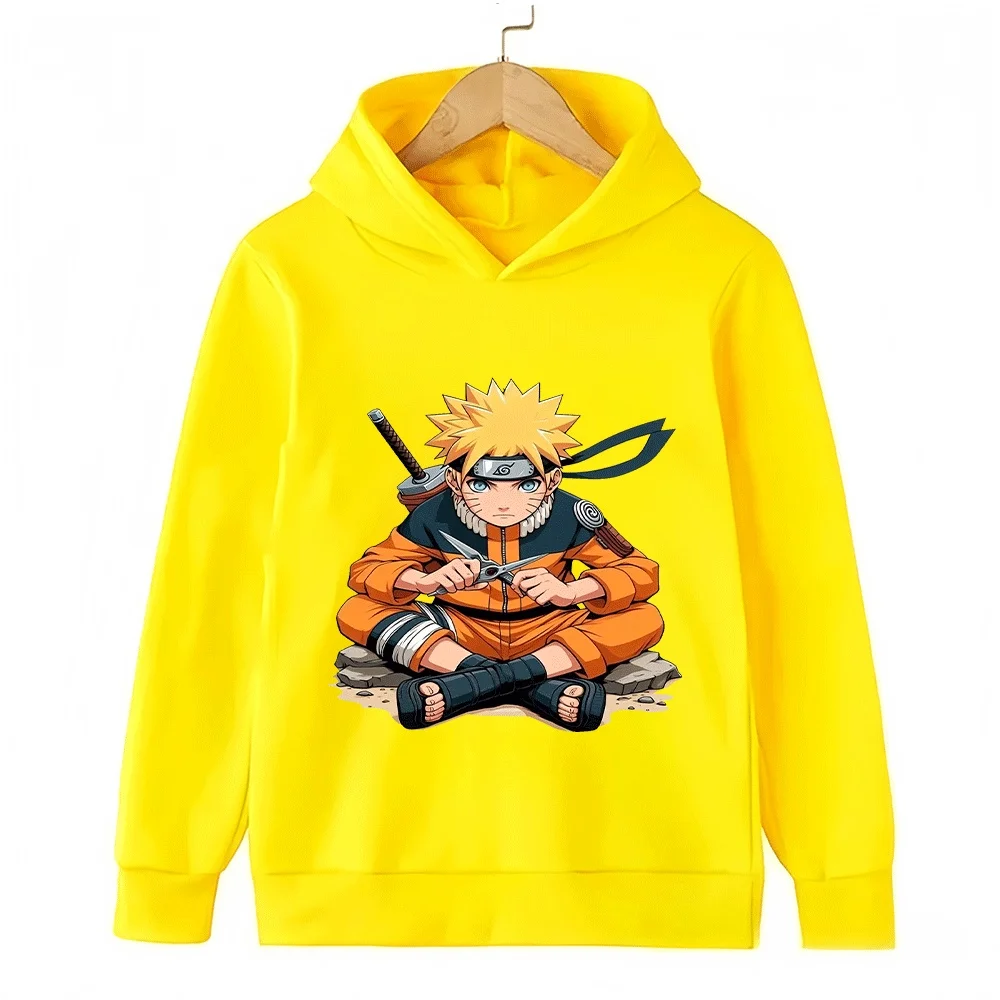 Naruto Anime Hoodie Uzumaki Ninja Shuriken Print Streetwear Unisex Herren Damen Oversized Casual Sweatshirts Langarm – Detail 4