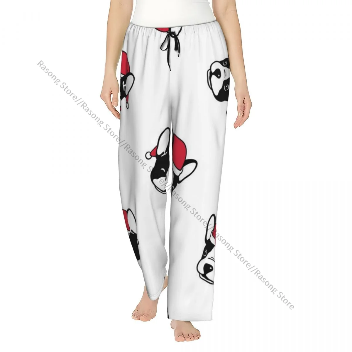 

Christmas Dog Pattern Flannel Pajama Pants for Women Soft Warm Sleep Pants with Elastic Waistband