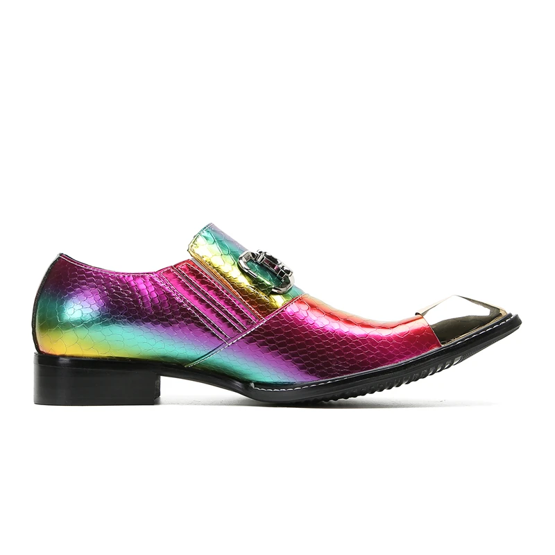 Quadratische quadratische Niet Stil lässige Lederschuhe modische Persönlichkeit bequeme Herren schuhe trend ige Leder neunte Hosen Schuhe – Detail 31