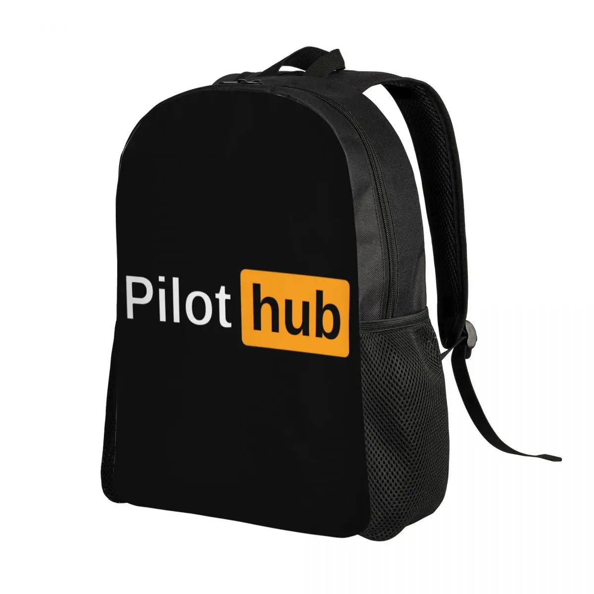 Pilot Hub Backpack for Men Women College School Students Bookbag Fits 15 Inch Laptop Aeroplane Aviation Aviator Gift Bags