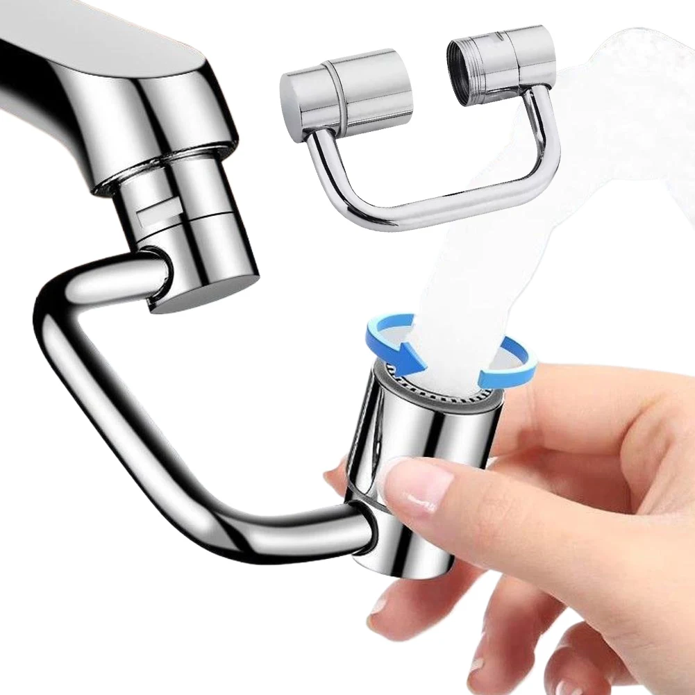Swivel Faucet Extender Stainless Steel Water Faucet Extension Bathroom Faucet Extender for Kitchen Bathroom