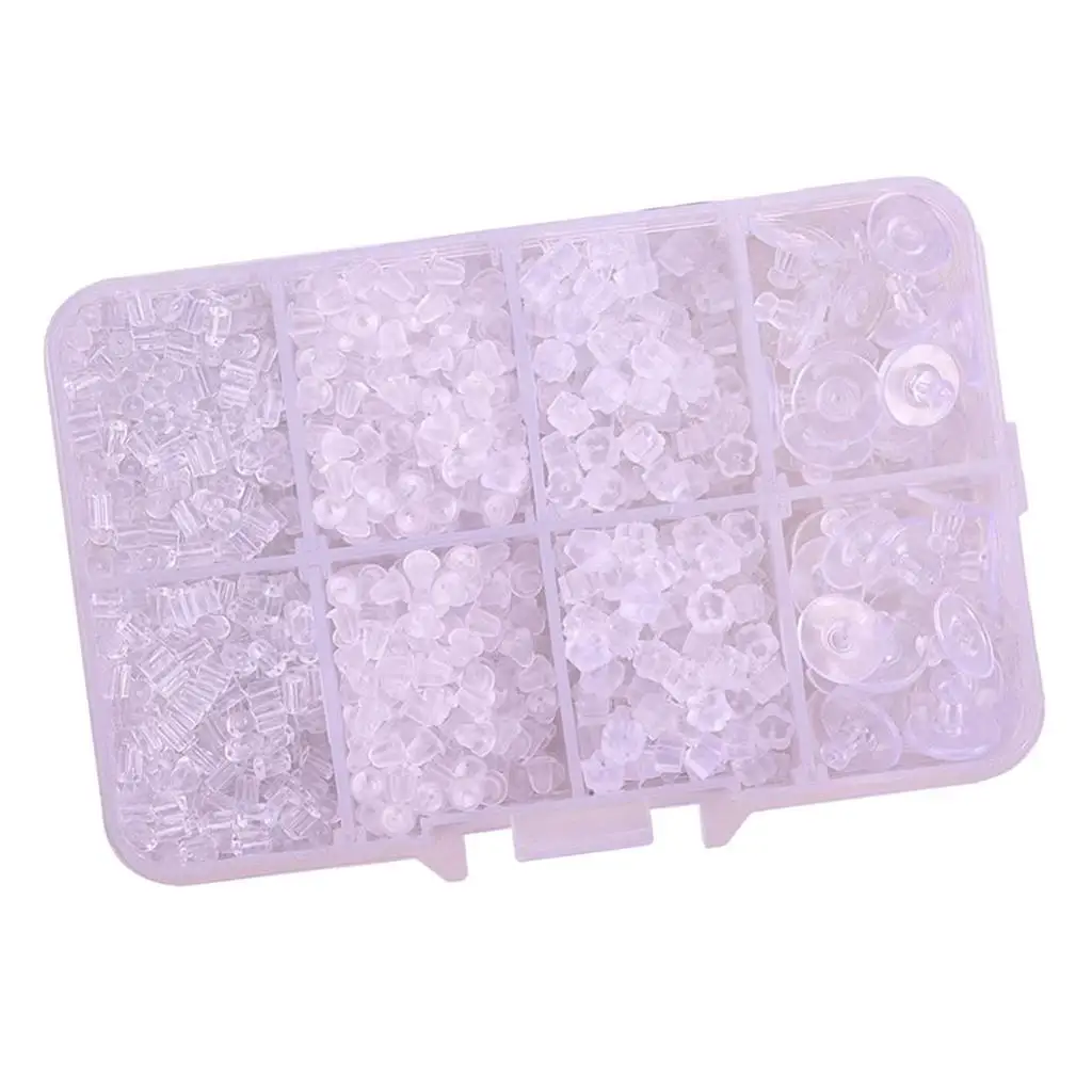 1666 Pieces Clear Rubber Plastic Earring Stopper Stopper DIY Earring