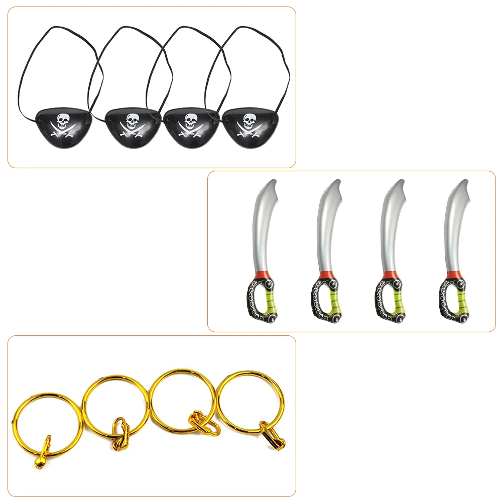 مجموعة أزياء القراصنة آمنة وصديقة للبيئة دعائم الهالوين مستلزمات تنكرية للحفلات التنكرية للتصوير الفوتوغرافي من القماش القراصنة تحت عنوان