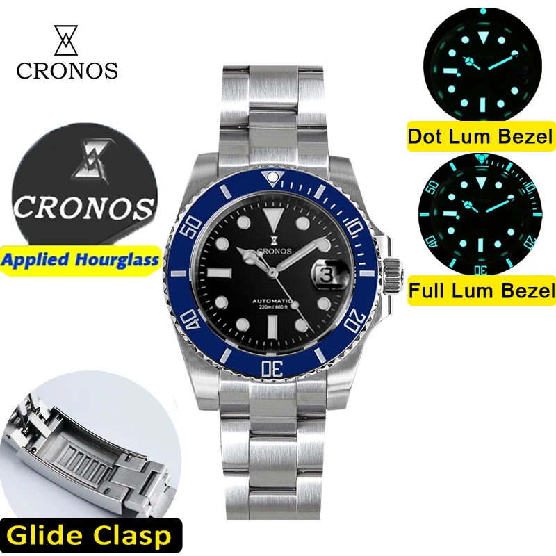 Cronos L6045 Diver Watches Miyota9015 Automatic Mechanical Watch
