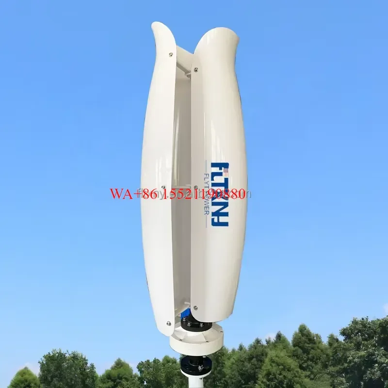 WMWMNU for Wind Silent Tulip Flower Vertical Axis Turbine 500W 1KW 2kW 3KW 12V 24V 48V Off Grid Air Energy Generator System