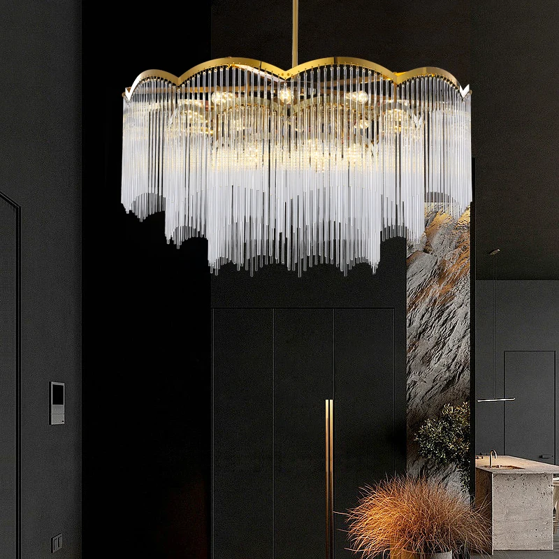 

Американская хрустальная люстра: потолочный светильник для ухода за глазами для гостиной/столовой/спальни | минималистский дизайн