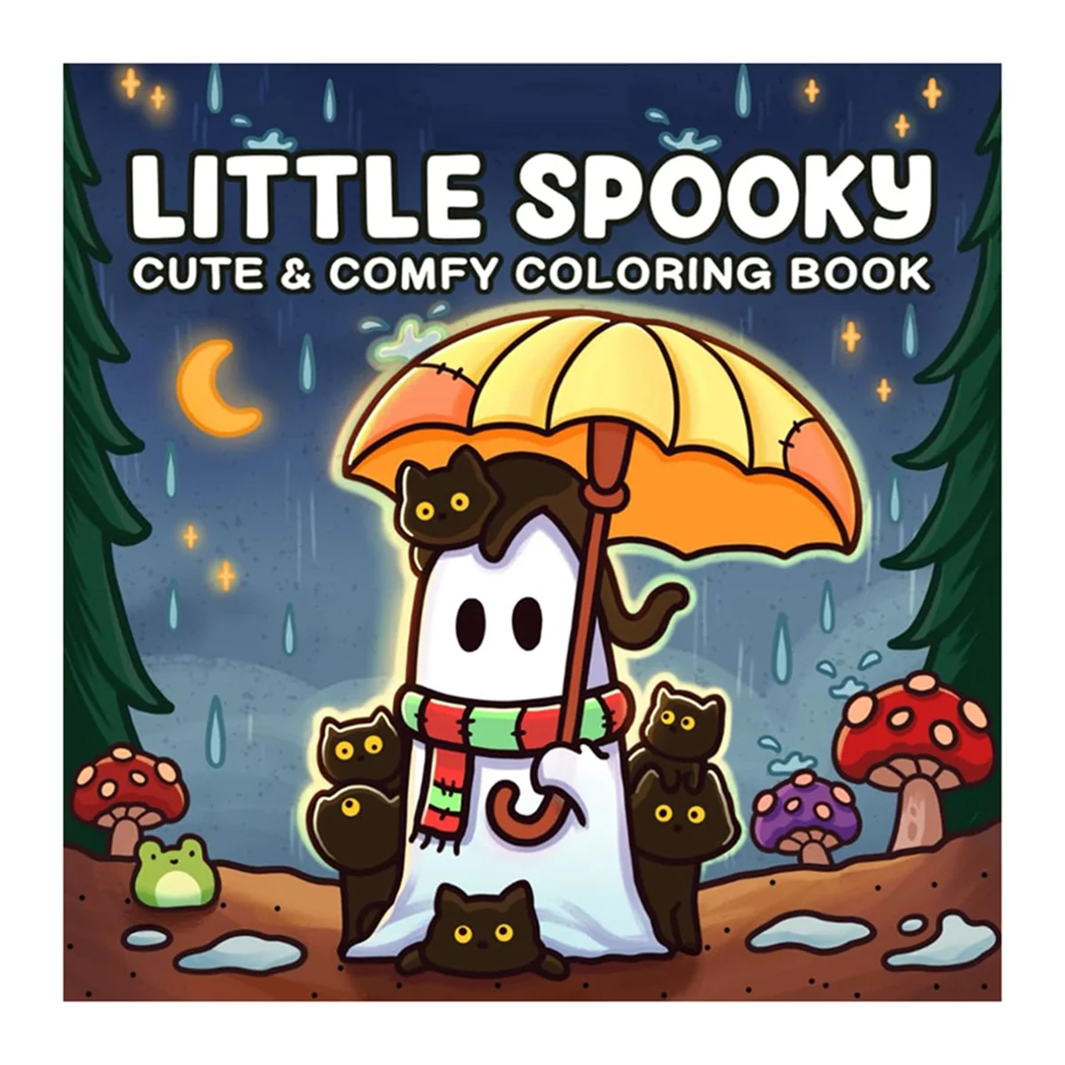 Libro para colorear Spooky Cutie para adultos y adolescentes con adorables creaturas espeluznantes, momentos acogedores para la relajación