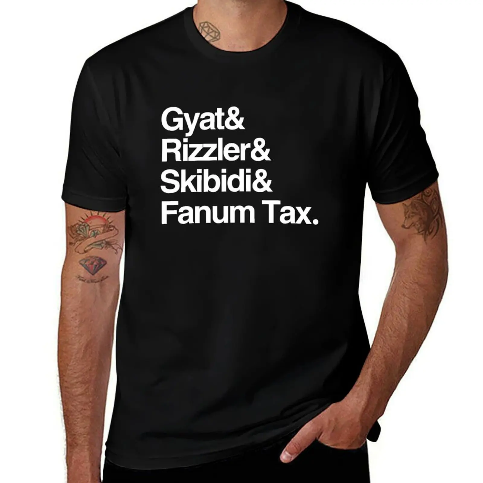 

Gyat & Rizzler & Skibidi & Fanum Tax T-Shirt Casual Soft Cotton Short Sleeve Tee