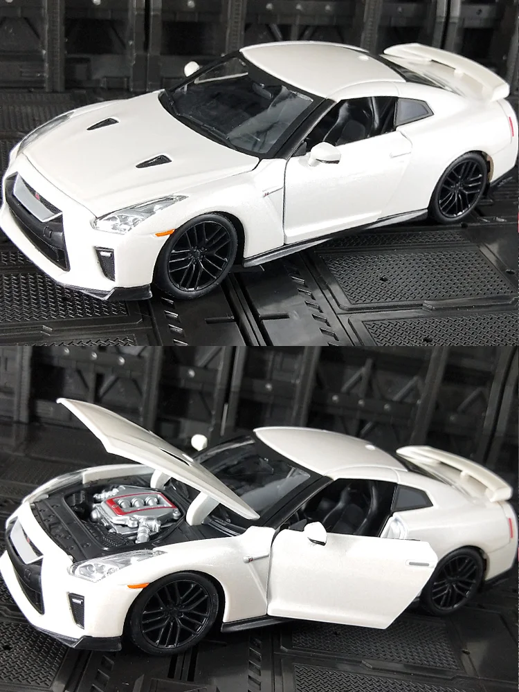 1:24 2017 Nissan GT-R Legierung Rennwagen Legierung Luxus Fahrzeug Diecast Pull Back Autos Modell Spielzeug Sammlung Geschenk