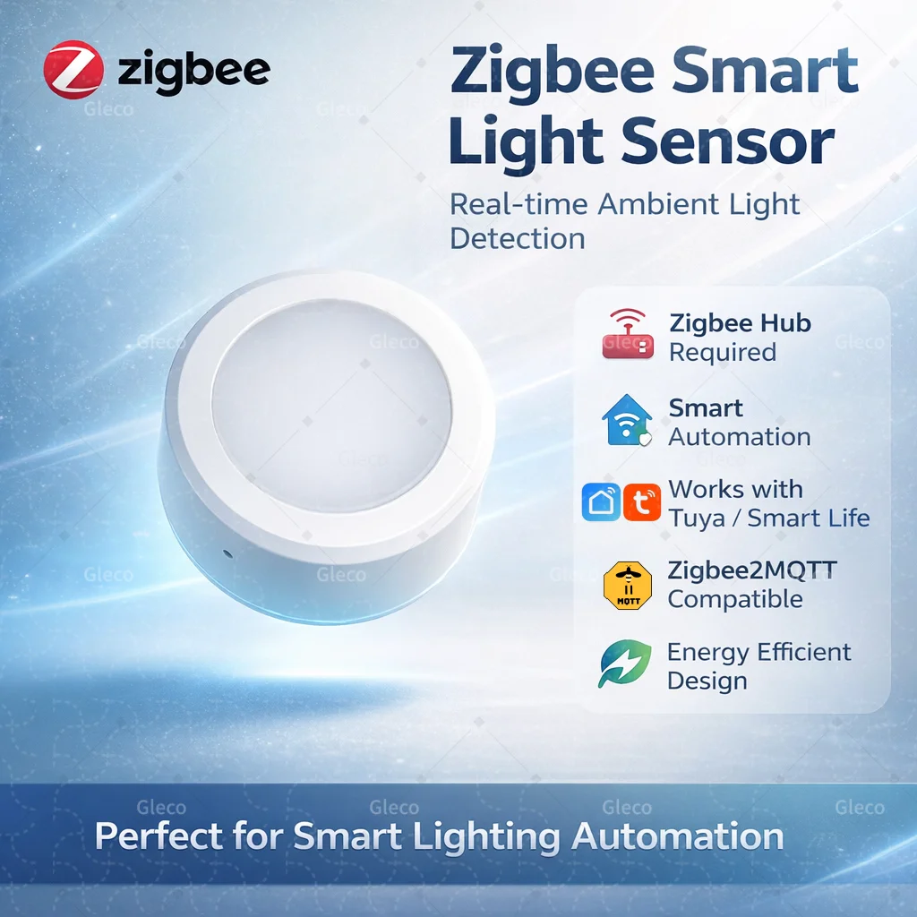 ZigBee Brightness Light Sensor Luminance Sensor Illumination Detector Home Automation With TUYA Smart Life Z2M Device Linkage