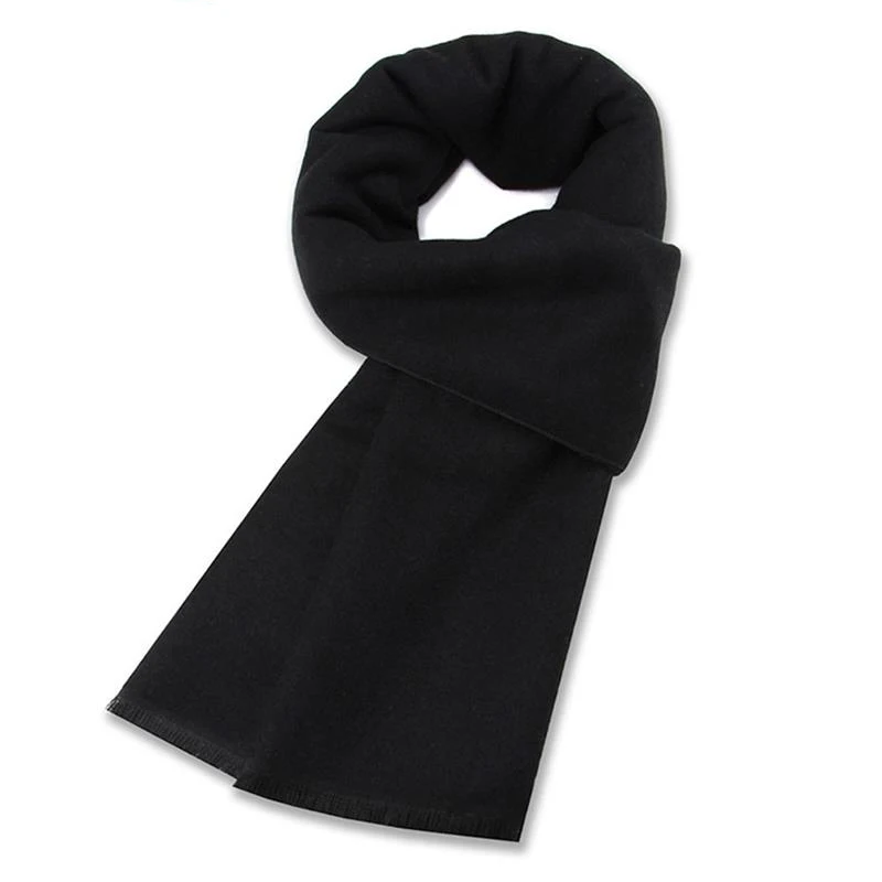 SupSindy Winter Men Wool Plaid Scarf With Tassels Casual Striped Long Scarf Luxury Thick Warm Cashmere Scarves For Men 30 Colors