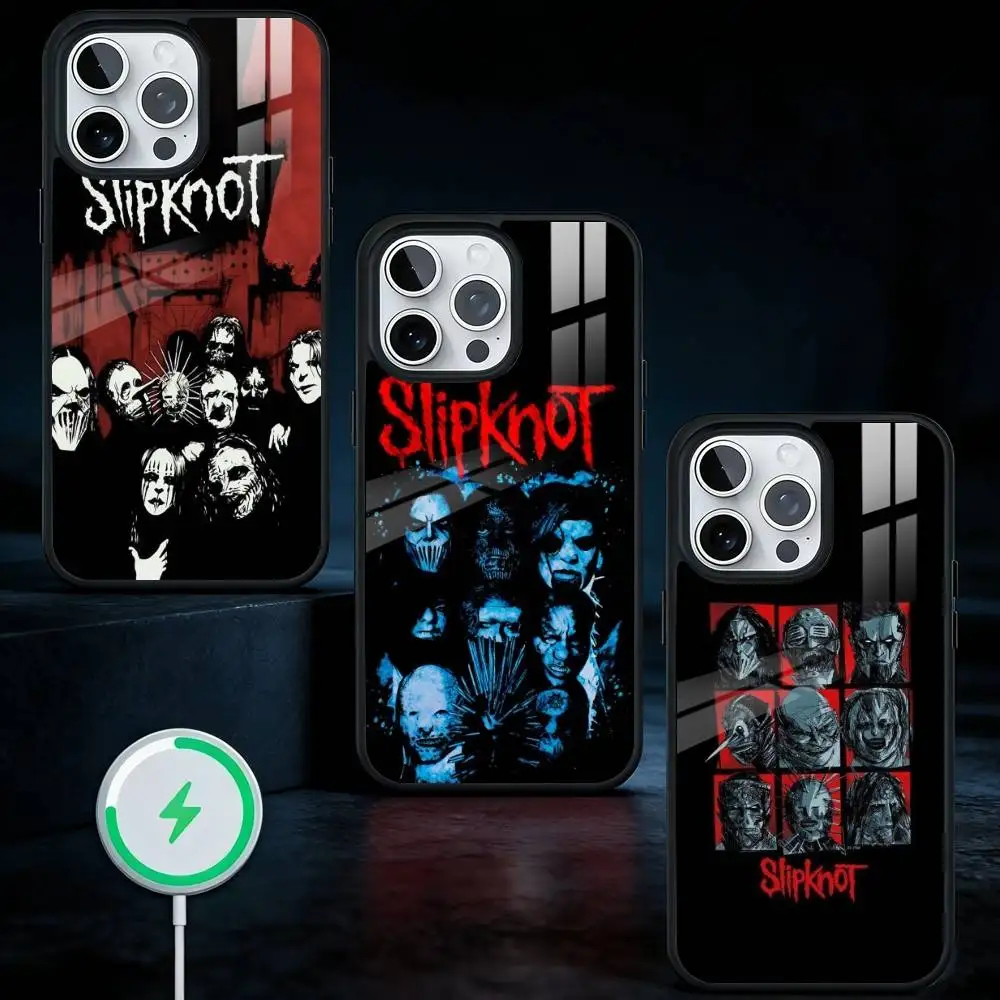 

Rock Band S-Slipknot-es Phone Case For iPhone17,16,15,14,13 Plus,Pro Max Magnetic For Magsafe Wireless Charging