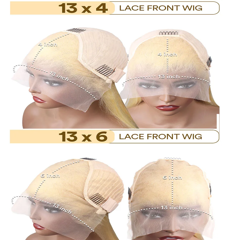 613 HD Lace Frontal Perücke 13X6 Blonde Transparente HD Lace Frontal Perücken Honig Brasilianische 13×4 Körperwelle Echthaar Perücken für Wowen