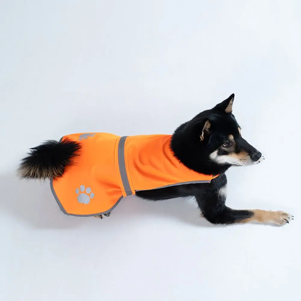 

Reflective Dog Safety Vest Adjustable Bright Orange Puppy Visibility Jacket Comfortable Protective Pet Fluorescent Clothes