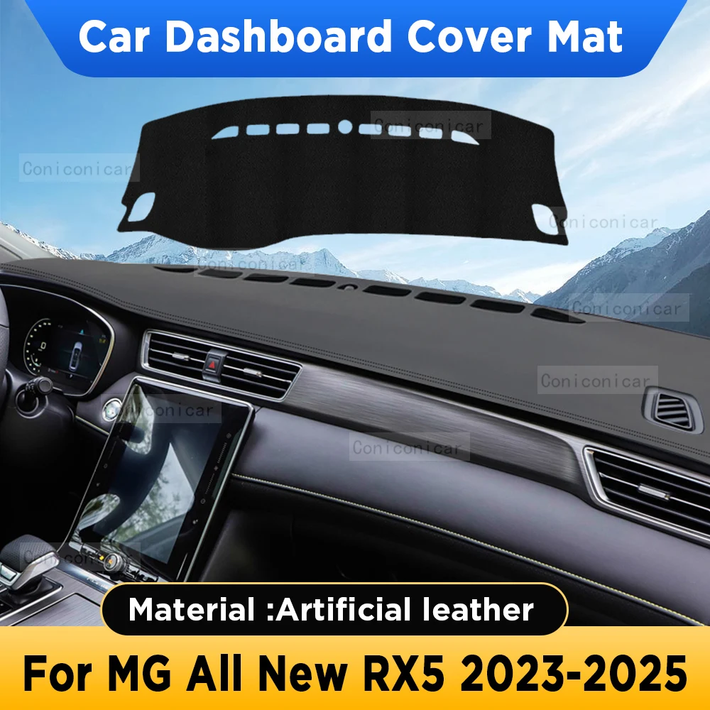 

Солнцезащитный козырек на приборную панель автомобиля, нескользящий коврик из искусственной кожи для стола, избегайте света, коврик для MG ALL NEW RX5 2023 2024 2025