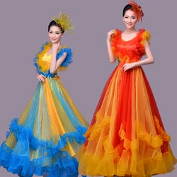 Woman Opening Dance Costume Female Flamenco Spanish Big Swing Dress Stage Performance Clothing Dancing National Costume Adult